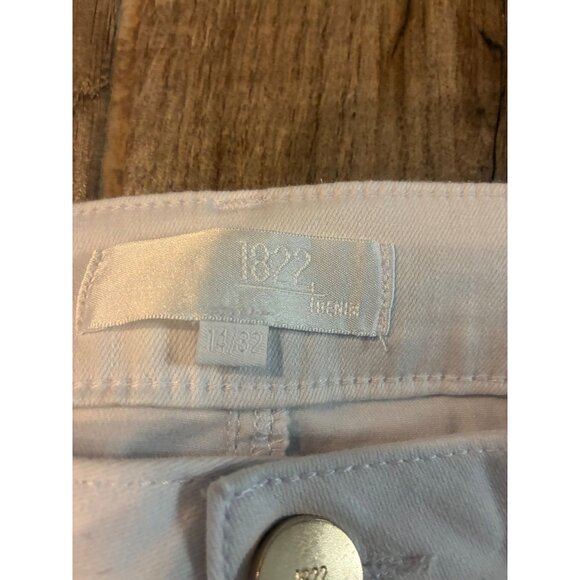 1822 Denim Womens White Wide-Leg Jeans Size 14/32 Cotton Blend Comfortable Fit - Picture 3 of 5